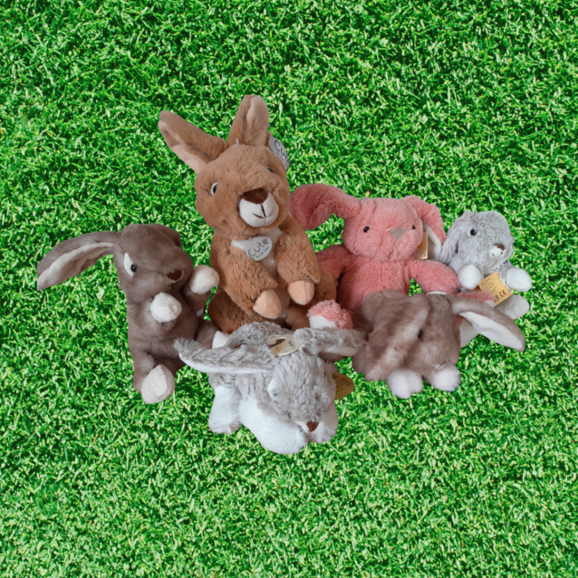 Hoverbild für Hasen aus Plüsch